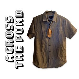 2026M Across the pond | Mens | M | button down | Grey | NWT | 101M